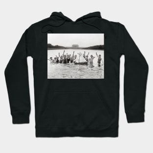 Boys Swimming, 1926. Vintage Photo Hoodie